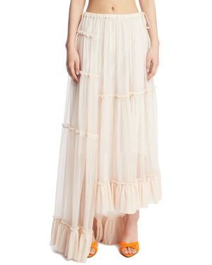 Dries Van Noten Asymmetric Maxi Skirt - Natural