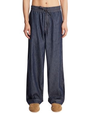Loewe Denim Anagram Trousers - Blue