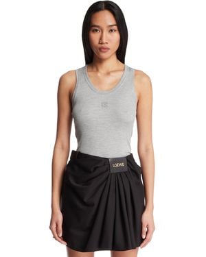 Loewe Paula's Ibiza Anagram Silk Top - Black