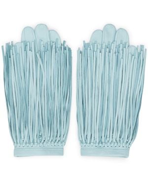 Carven Guanti Con Frange Azzurri - Blu