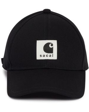Sacai X Carhartt Wip Cappellino Con Logo Nero