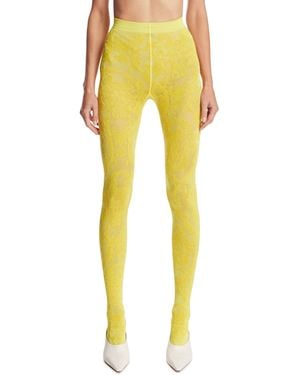 JULIE KEGELS Leggings Damascati Gialli - Giallo