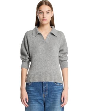 KHAITE Herve Cashmere Polo - Grey