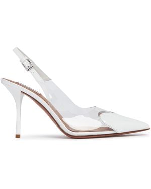 Alaïa Le Coeur Leather Slingbacks - White