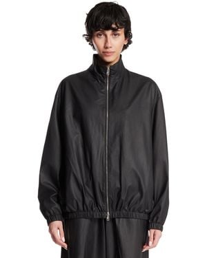 Alexander Wang Leather Bomber Jacket - Black