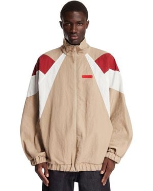 Lacoste Colour-Block Runway Track Jacket - Natural