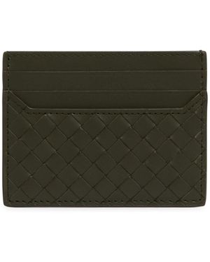 Bottega Veneta Intrecciato Leather Card Holder - Green