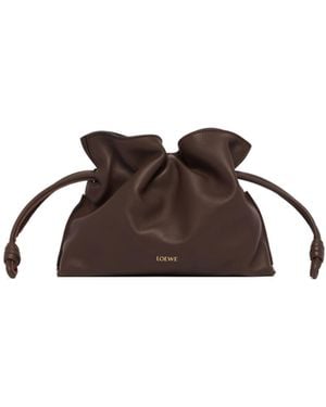 Loewe Mini Flamenco Clutch Bag - Brown