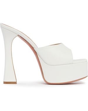 AMINA MUADDI Dalida Platform Mules - White
