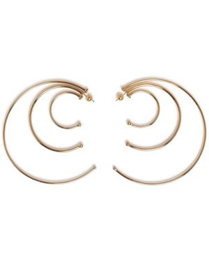 Panconesi Pierced Solar Hoops Dorati - Bianco