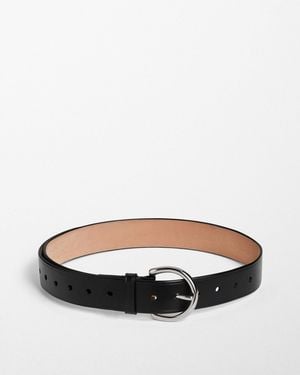 Phoebe Philo Round Buckle Belt 40Mm - White