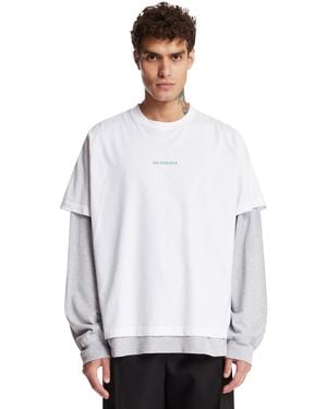 Balenciaga Double Sleeve T-Shirt - White