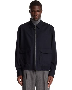 Brioni Wool Zip Jacket - Blue