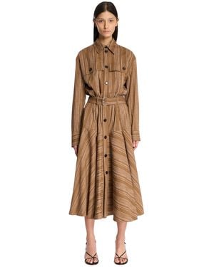 Bottega Veneta Shirt Dress - Brown