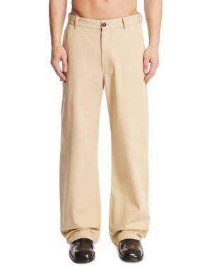 Loewe Cotton Twill Trousers - Natural