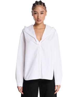 Alaïa Camicia Con Cappuccio Bianca - Bianco