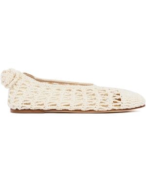 Magda Butrym Crochet Ballerinas - Natural