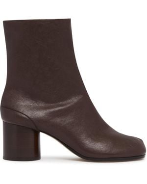 Maison Margiela Leather Tabi Ankle Boots - Brown