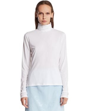 JULIE KEGELS High-Neck Top - White