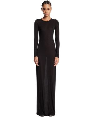7 For All Mankind Fitted Long Dress - Black