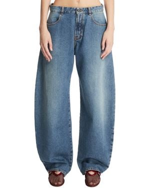 Alaïa Wide Rounded Jeans - Blue