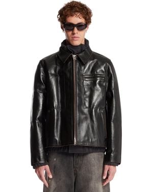 Sacai Leather Jacket - Black