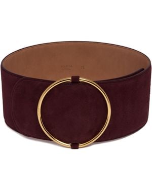 Alaïa Burgundy Wide Belt - Brown