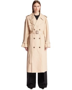 Wardrobe NYC Belted Trench Coat - Natural