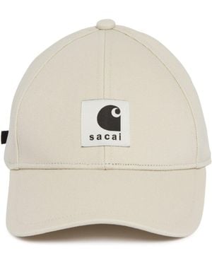 Sacai X Carhartt Wip Logo Cap - White