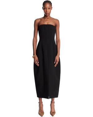 Alaïa Rounded Wool Dress - Black