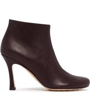 Bottega Veneta Burgundy Rana Ankle Boots - Brown