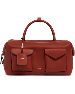 Max Mara Rust Holdall Cargo Large Bauletto Bag - Red