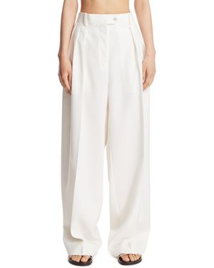Calvin Klein High-Waisted Trousers - White