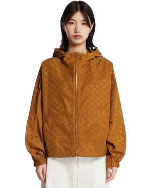Gucci Gg Hooded Jacket - Brown