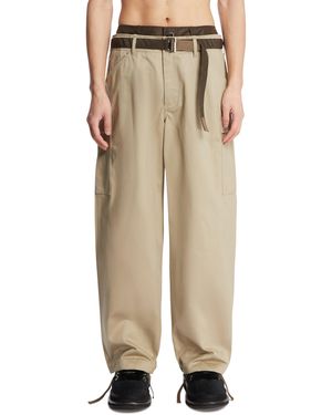Sacai Double-Layer Cargo Trousers - Natural
