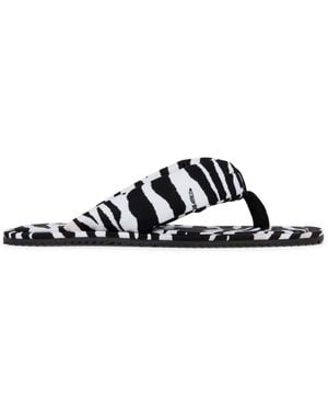 The Attico Zebra Indie Flip-Flop Sandals - White