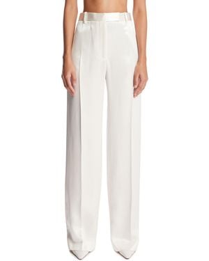Tom Ford Silk Tailored Trousers - White