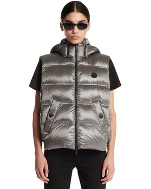 Moncler Fluidite Down Padded Gilet - Grey