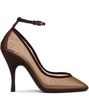 Alaïa Mesh Court Shoes - Brown