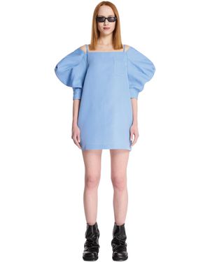 Sacai Abito Con Spalle Scoperte Blu