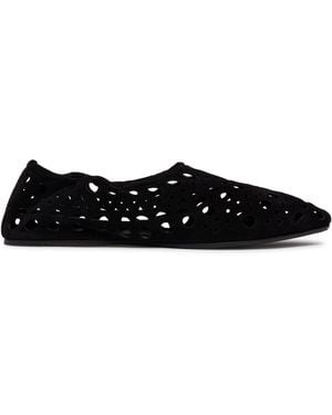 Alaïa Vienne Suede Slippers - Black