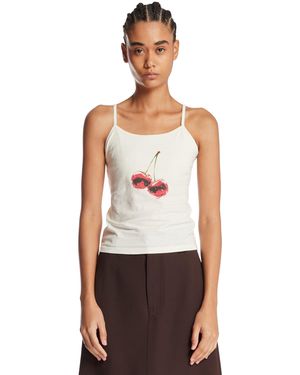 Willy Chavarria Cherry Cholita Top - White