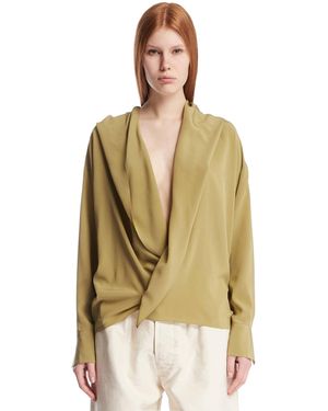 Petar Petrov Blusa Con Cappuccio Verde