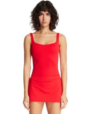 Nike Skims Square-Neck Top - Red