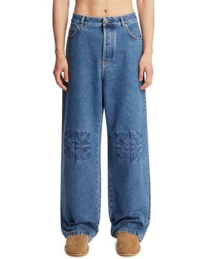 Loewe Anagram Baggy Jeans - Blue