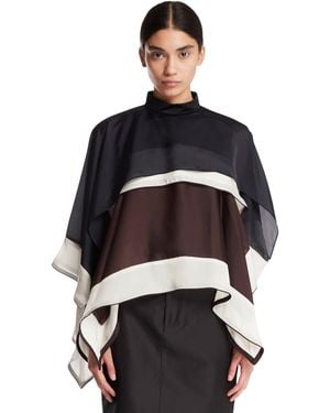 Sacai Draped Midi Top - Black