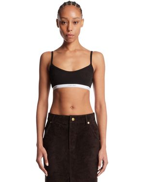 Calvin Klein Logo Brassiere Top - Black