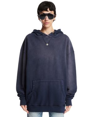 Antik Denim Cotton Oversized Sweatshirt - Blue