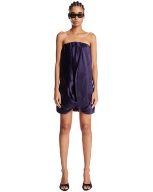 7 For All Mankind Satin Mini Dress - Blue