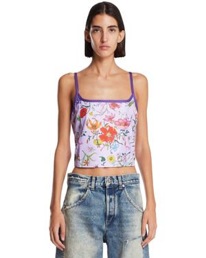 Gucci Printed Silk Top - White